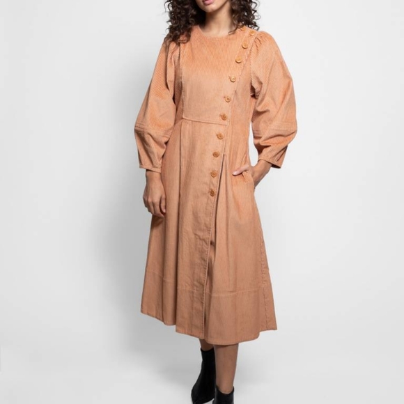 RARE NWOT Ulla Johnson Rowan Corduroy Coat Dress - Picture 4 of 5